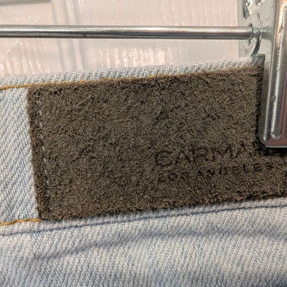 Carmar rhinestone star denim jeans Cut Off Ripped Distressed July shorts Size 26 - Picture 9 of 12